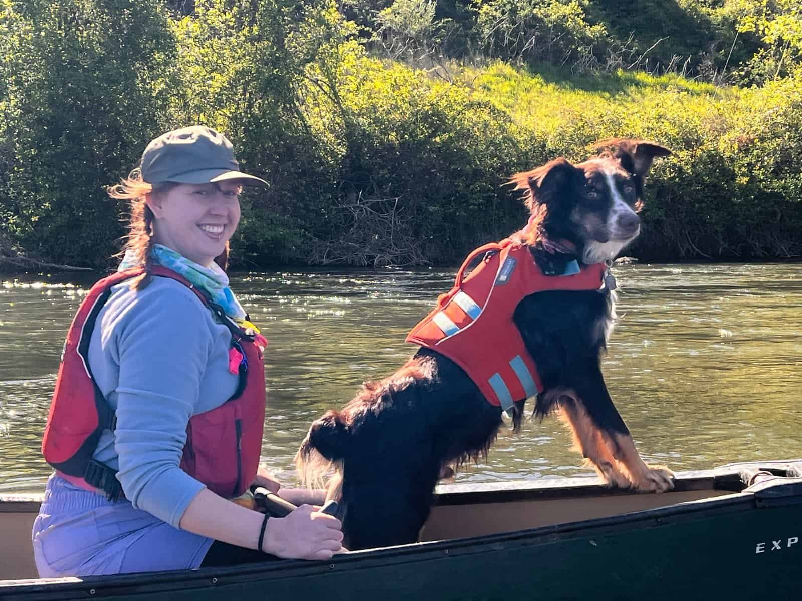 Canoe the river with your dog.